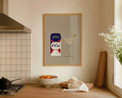 Kronenbourg Can & Dirty Martini Print