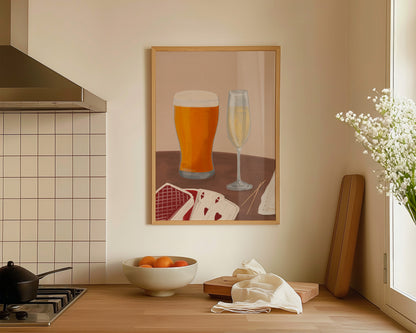 Lager & Prosecco Date Night Print