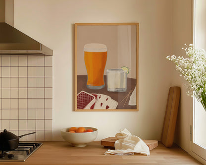 Lager & Margarita Date Night Print
