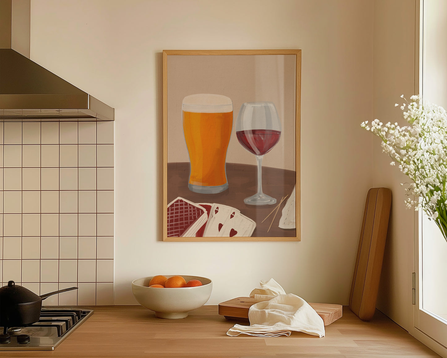 Lager & Red Wine Date Night Print