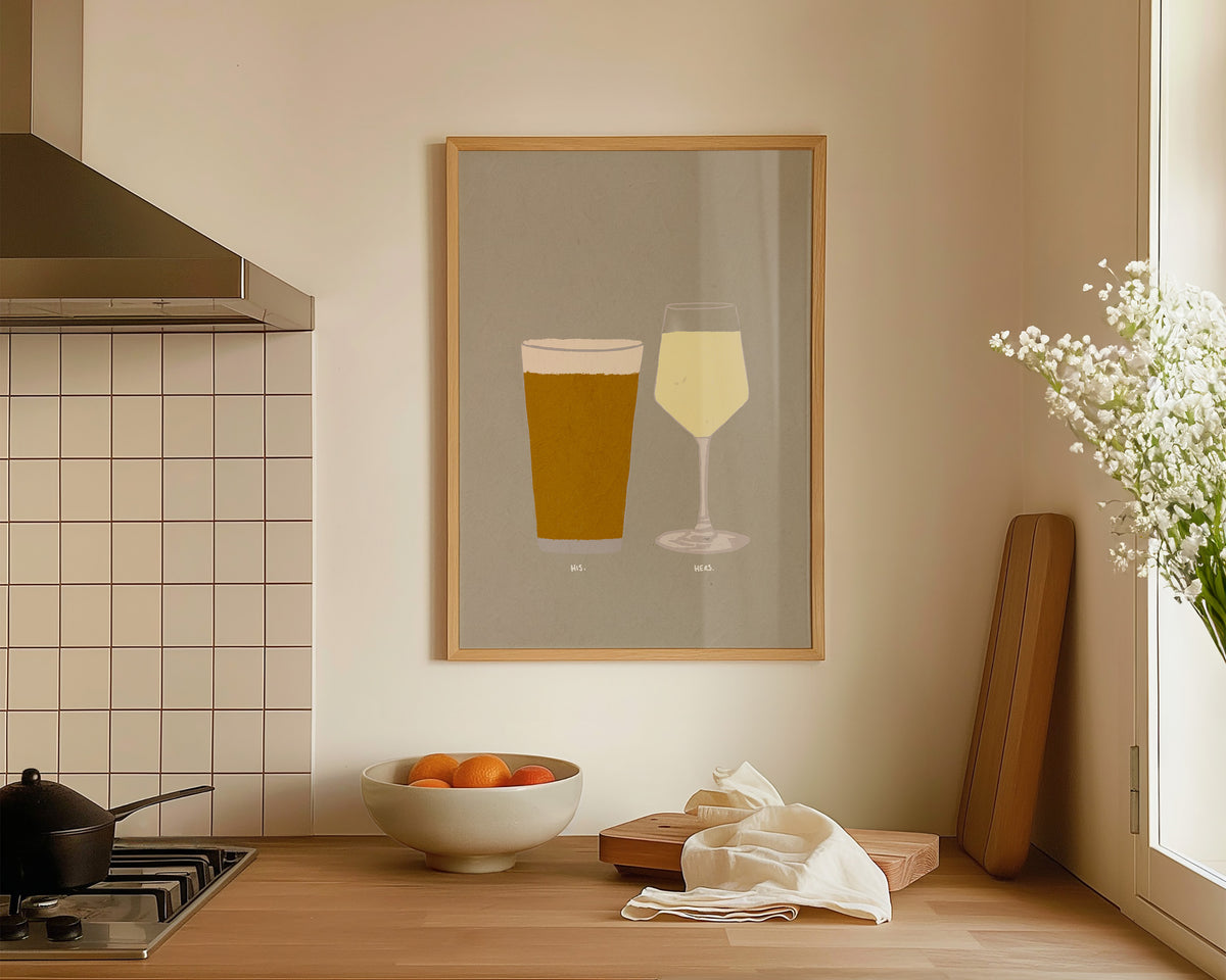 Lager & White Wine Print
