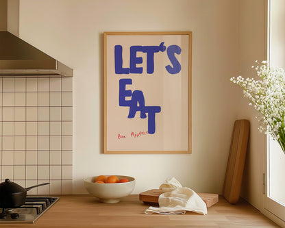 Lets Eat Bon Appetit Print