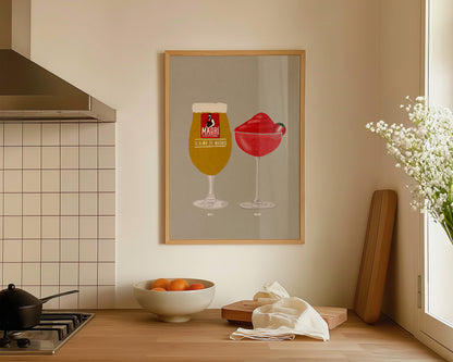 Madri & Frozen Strawberry Daiquiri Print