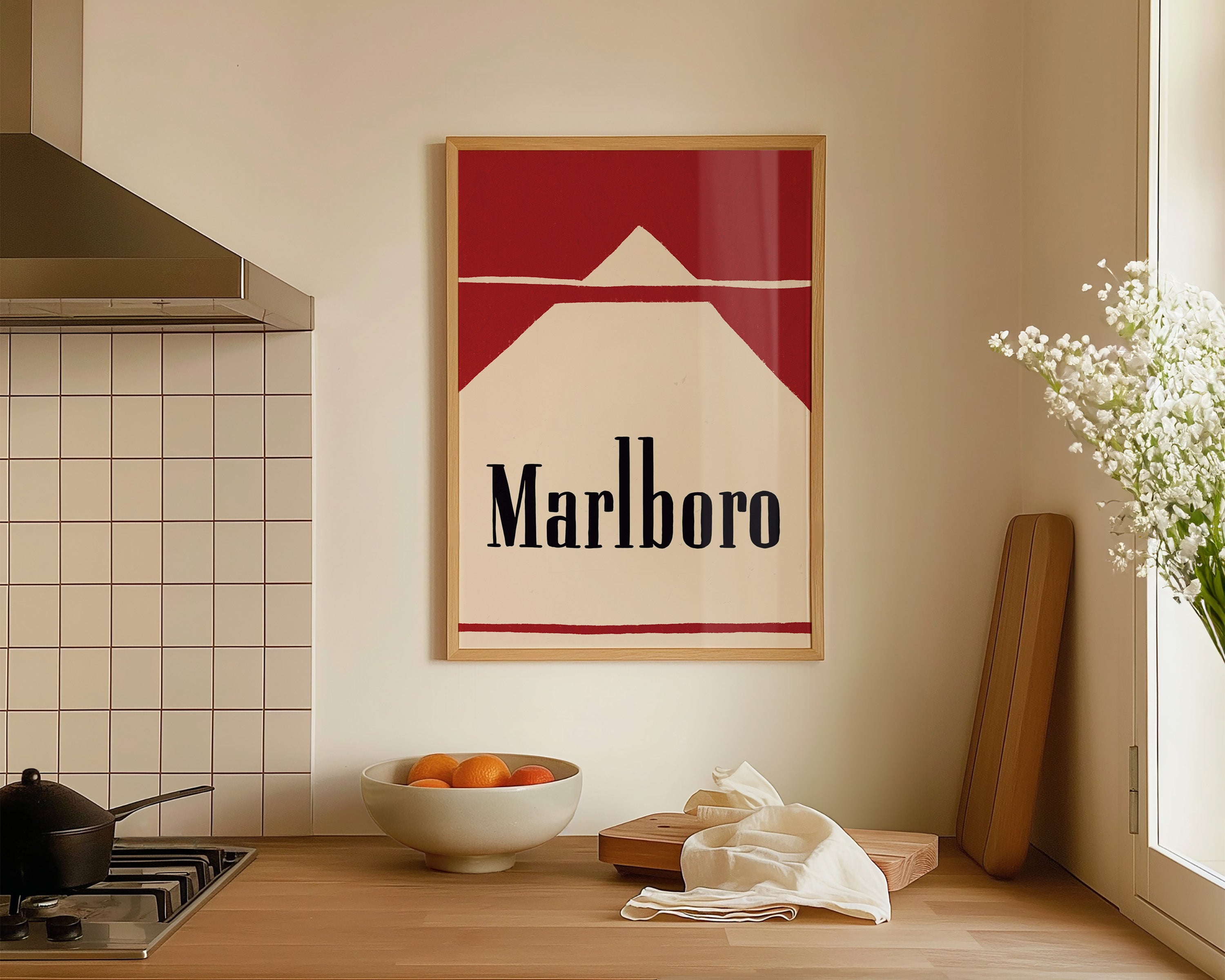 Red Marlboro Retro Bedroom Wall Art Print – Alluvion