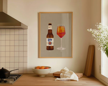 Miller Lite & Aperol Spritz Print