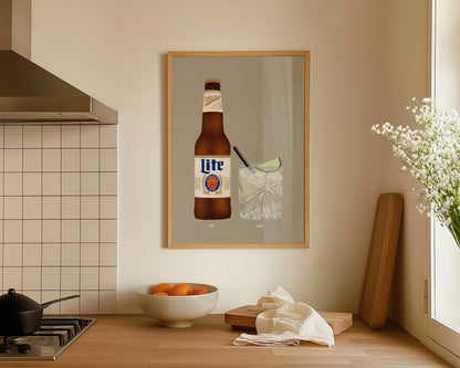 Miller Lite & Tequila Lime Soda Print