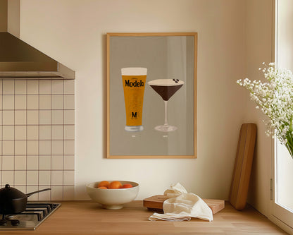 Modelo Pint & Espresso Martini Print