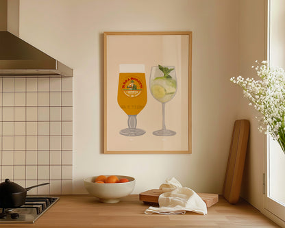 Moretti & Hugo Spritz Beige Print