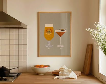 Moretti & Pornstar Martini Print