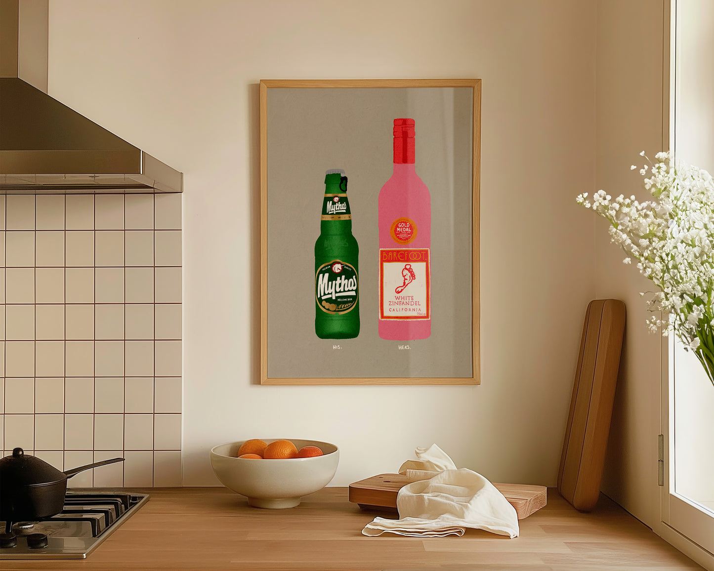 Mythos Beer & White Zinfandel Print