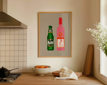 Mythos Beer & White Zinfandel Print