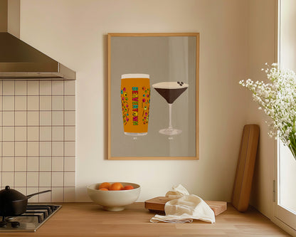Neck Oil & Espresso Martini Print