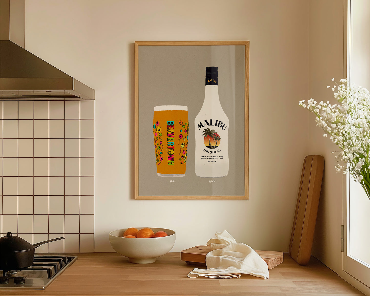 Neck Oil & Malibu Print