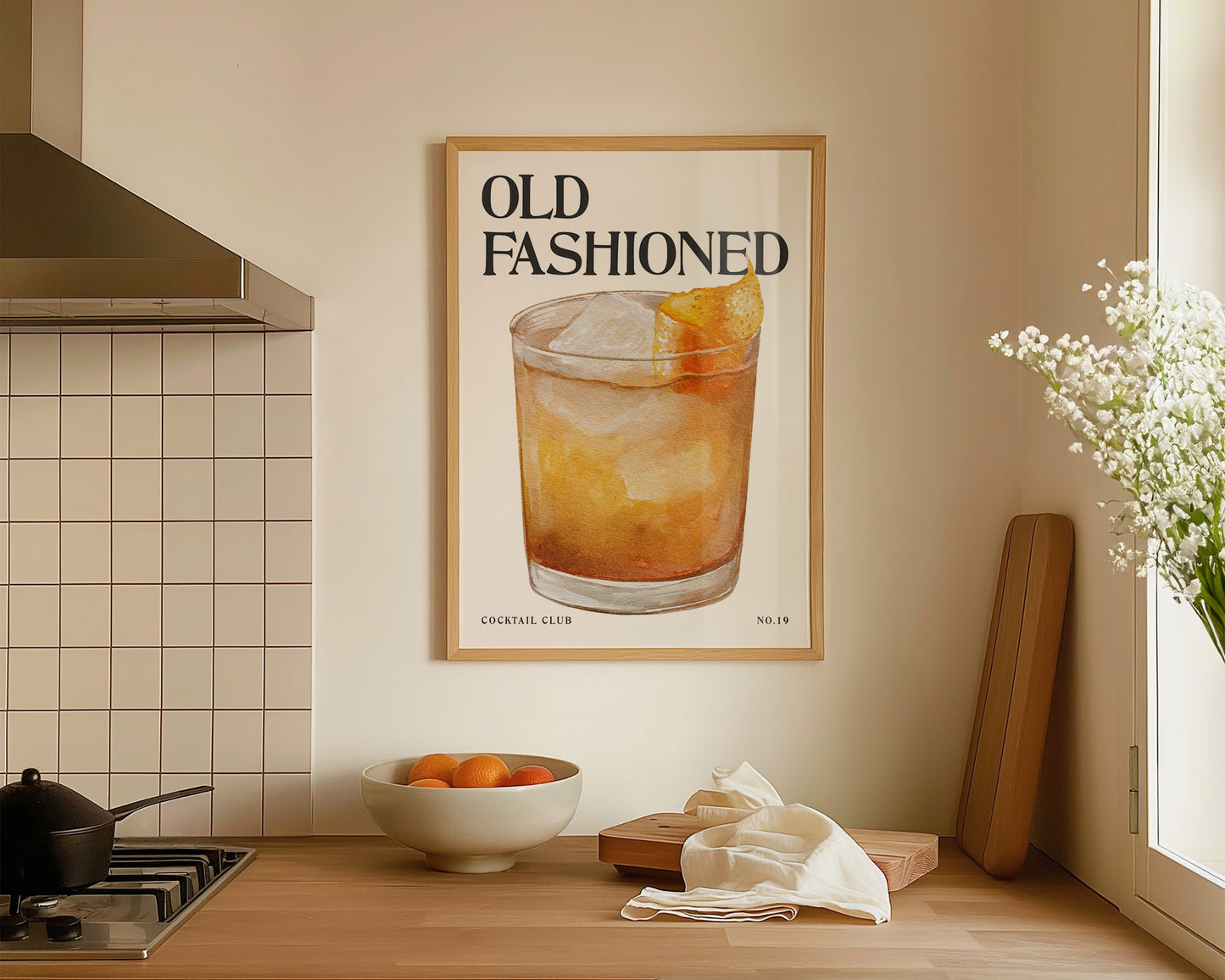 Old Fashioned Cocktail Print