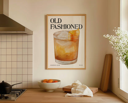 Old Fashioned Cocktail Print
