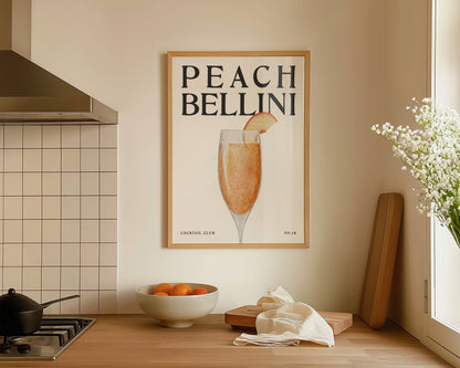 Peach Bellini Cocktail Print