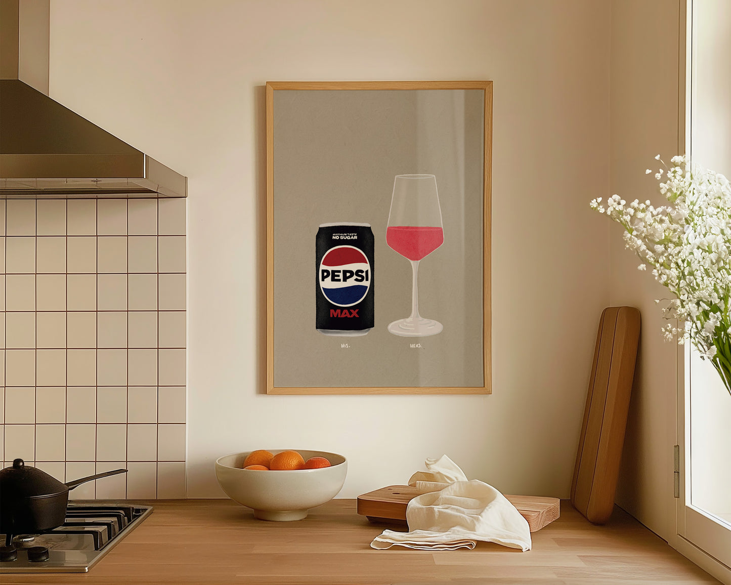 Pepsi Max & Rose Print