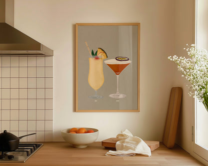 Pina Colada & Pornstar Martini Print