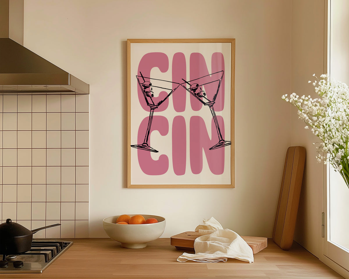 Cin Cin Pink Print