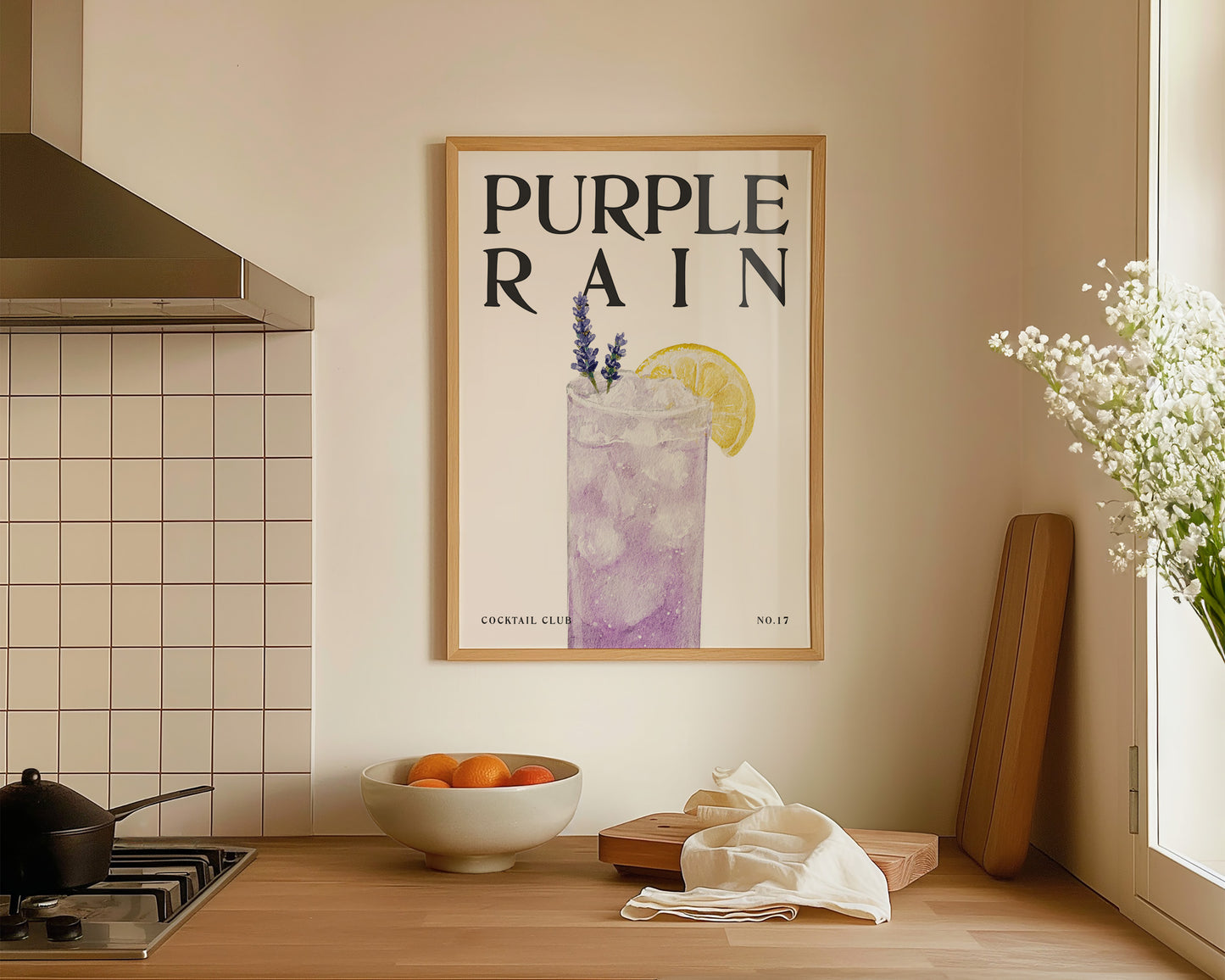 Purple Rain Cocktail Print