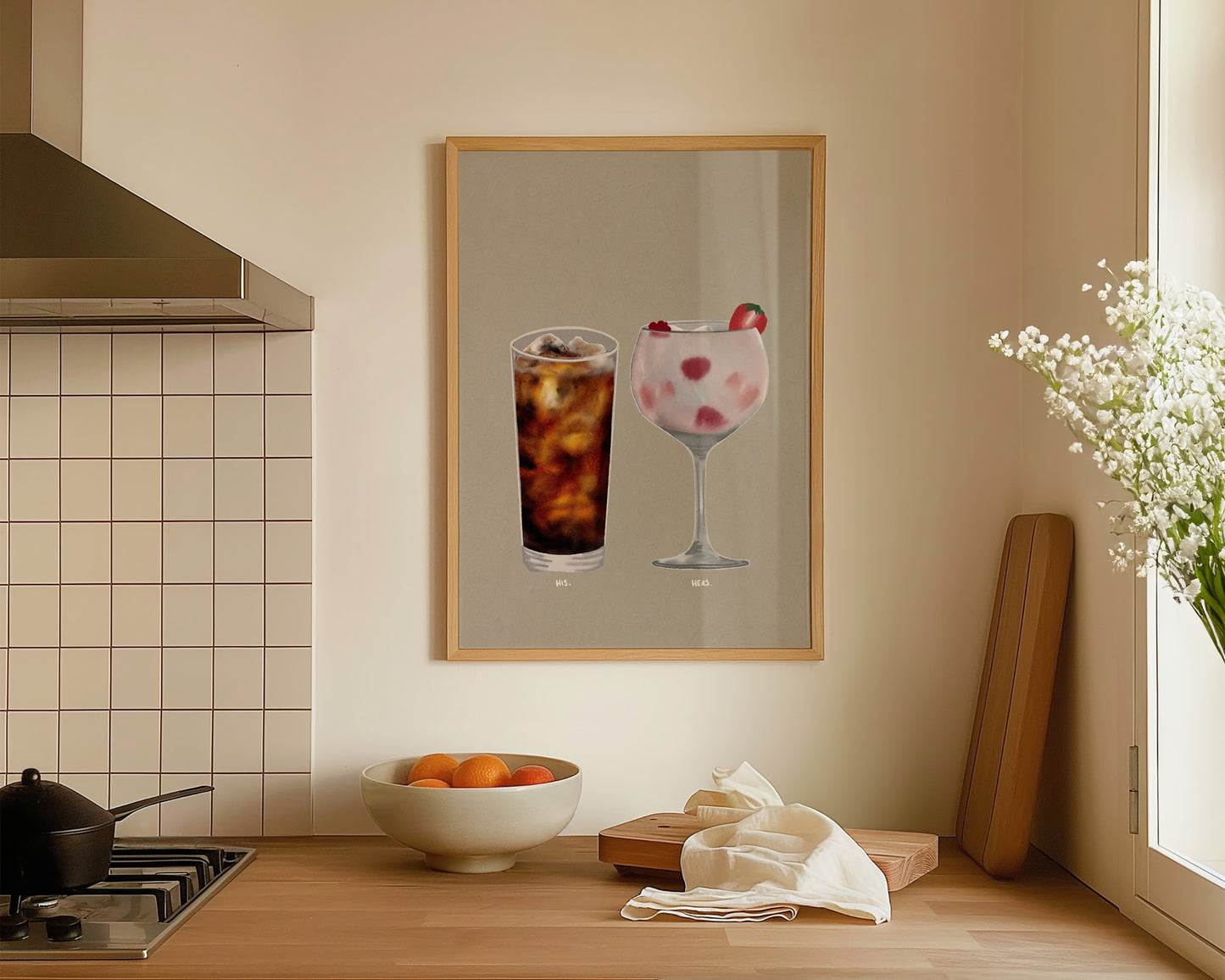 Rum Coke & Pink Gin Print
