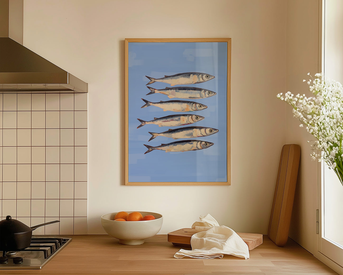 Blue Sardines Print