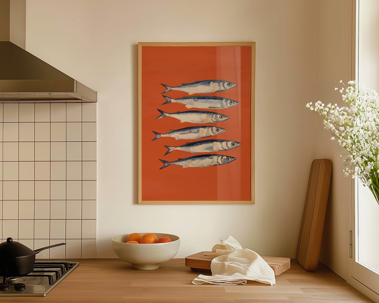 Burnt Orange Sardines Print
