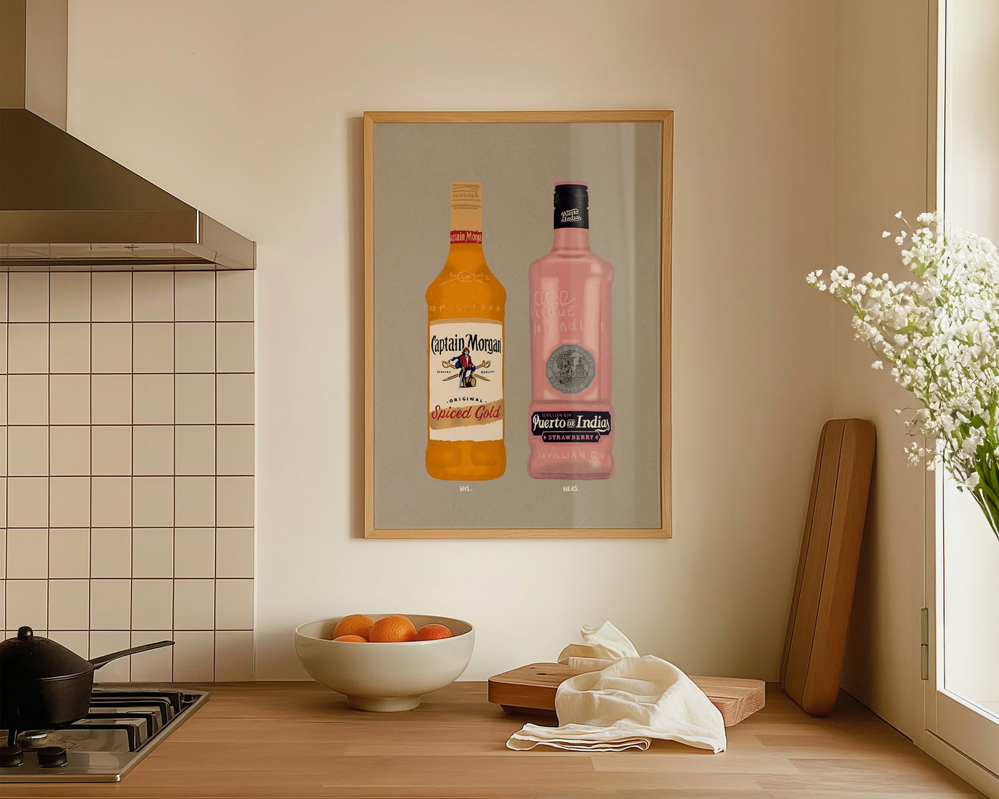 Spiced Rum & Puerto De Indias Strawberry Gin Print