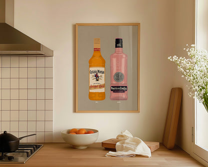 Spiced Rum & Puerto De Indias Strawberry Gin Print