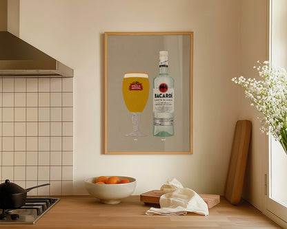 Stella & Bacardi Rum Print