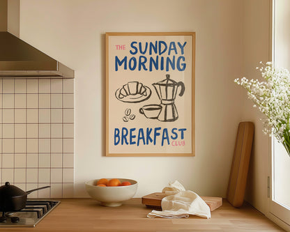 Sunday Morning Breakfast Club Blue Print