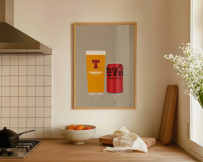 Tennent's & Coke Zero Print