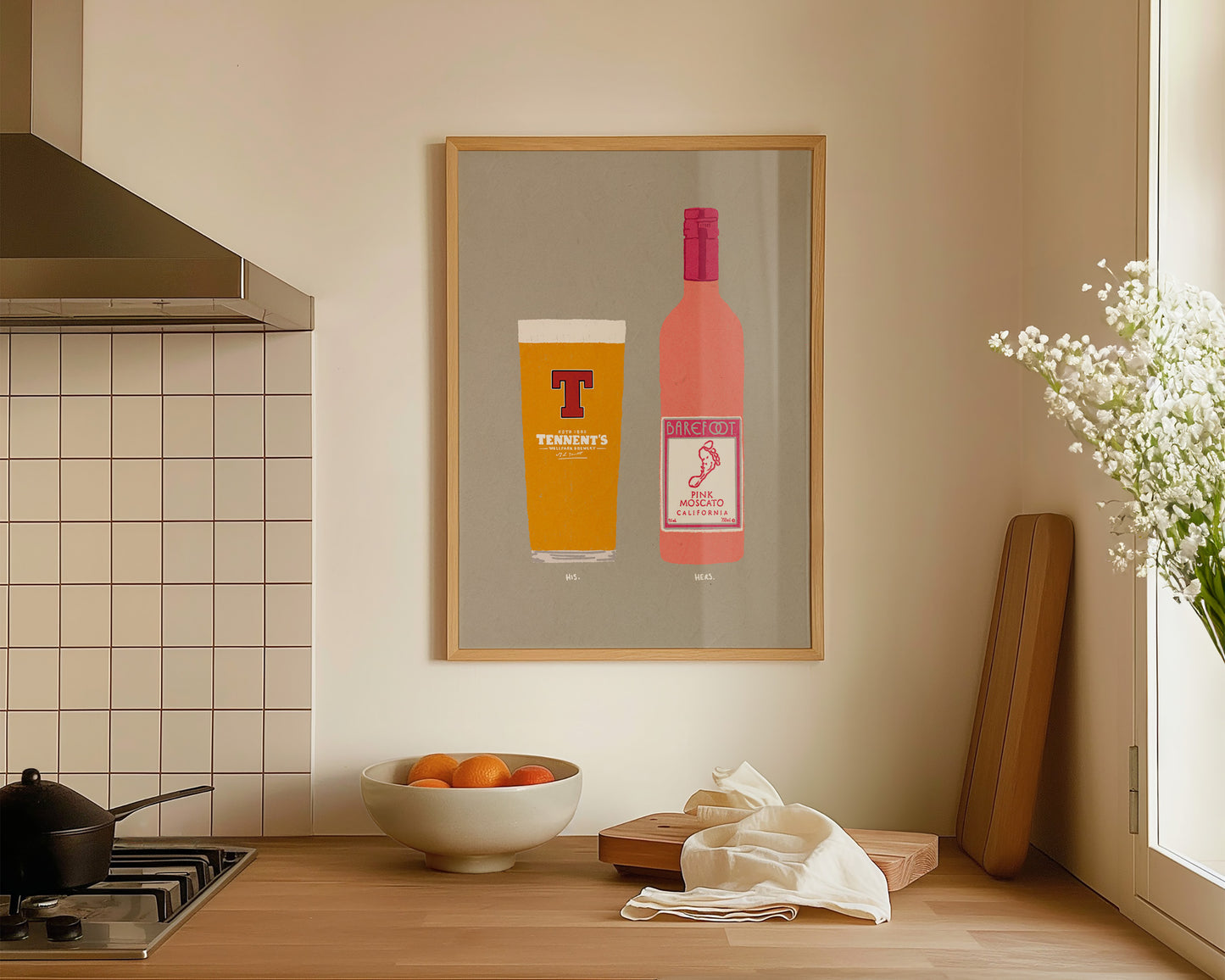 Tennent's & Pink Moscato Print