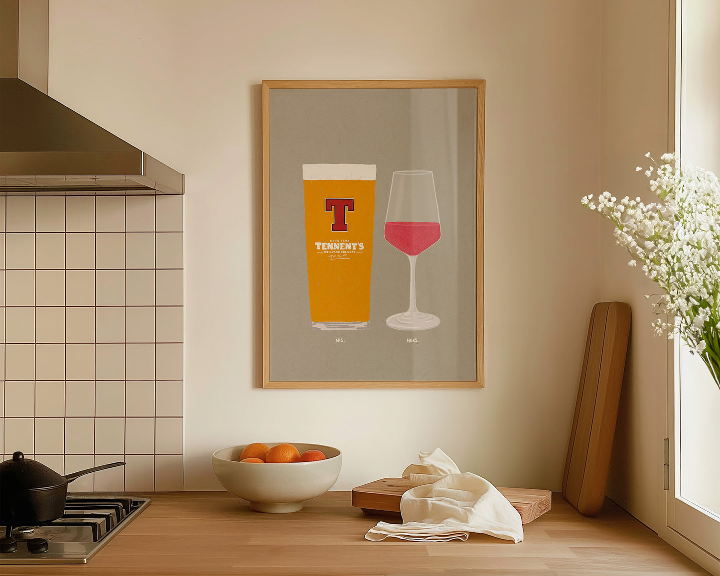 Tennent's & Rose Print