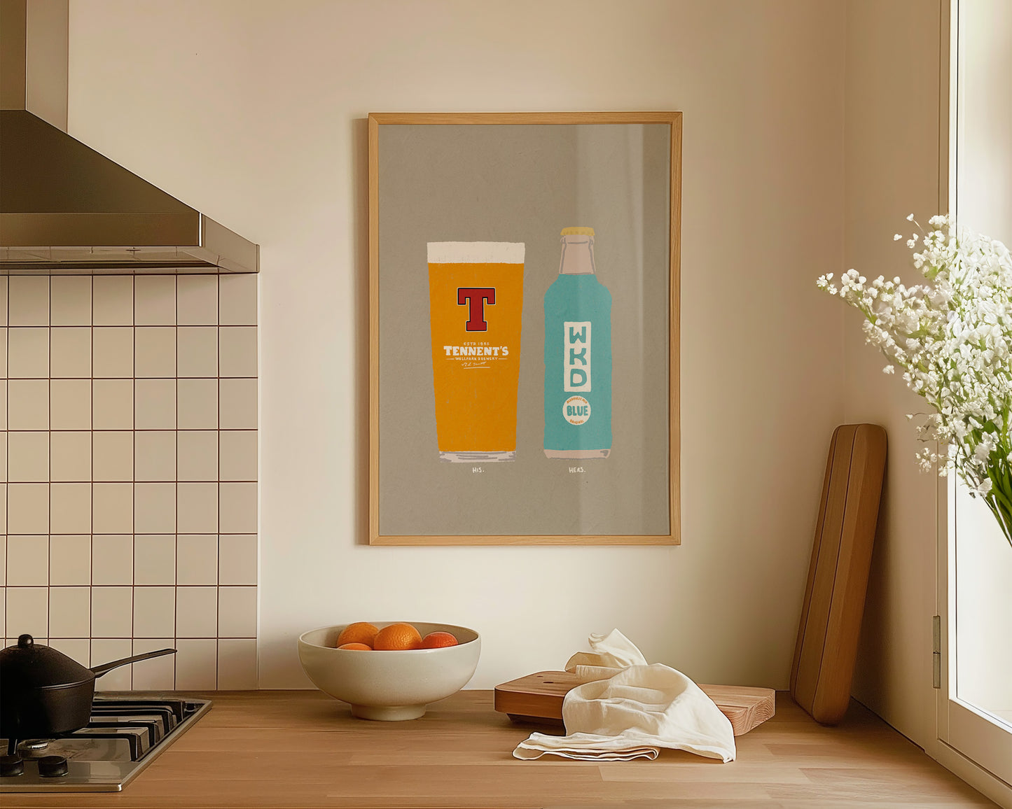 Tennent's & Blue WKD Print