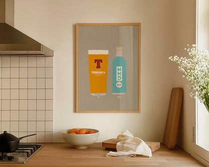 Tennent's & Blue WKD Print