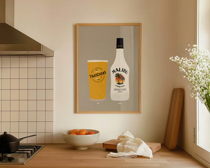 Thatchers & Malibu Print