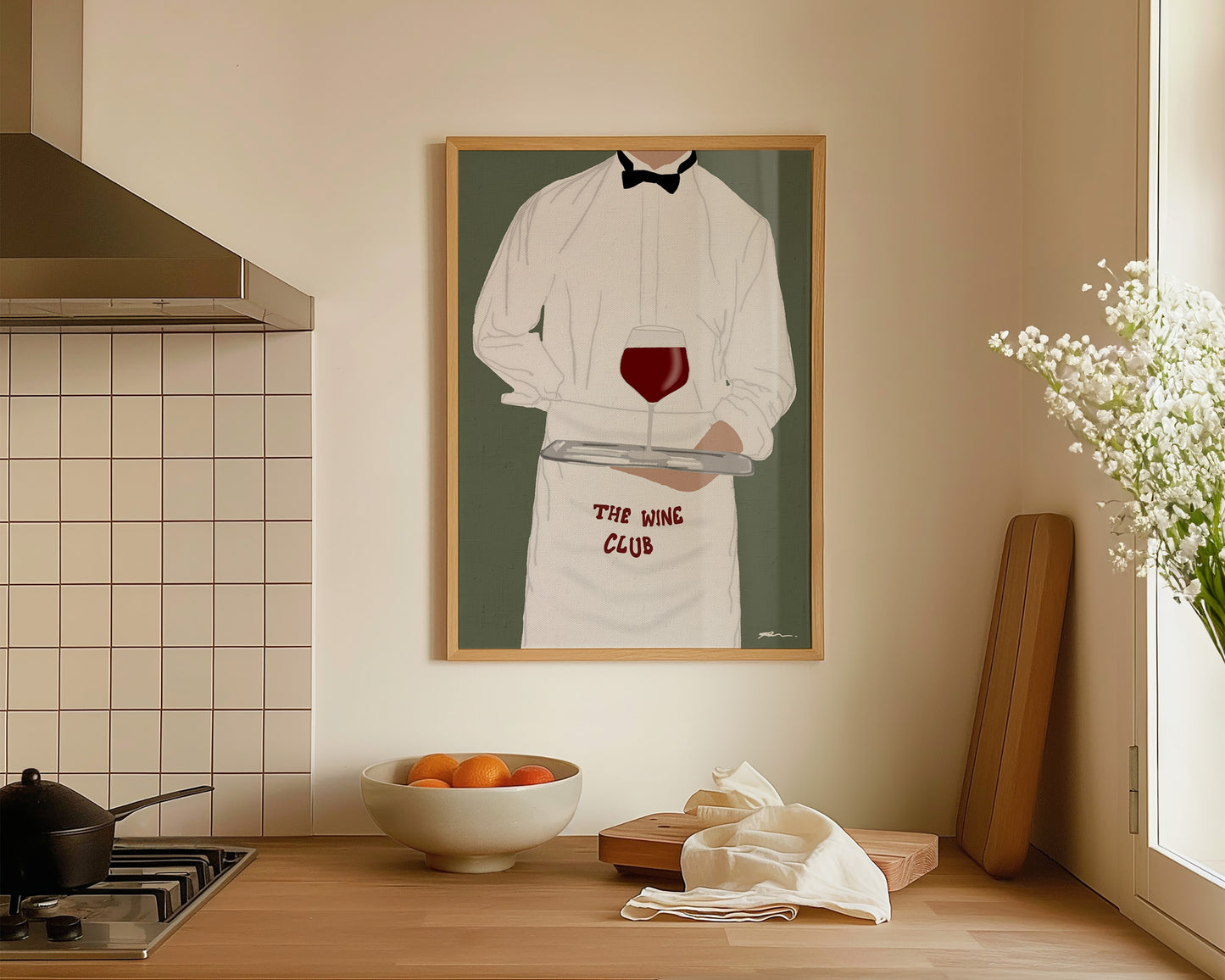 Wine Club Waiter Print