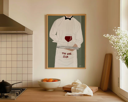 Wine Club Waiter Print