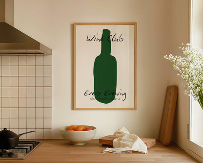 Wine Club Bottle Print