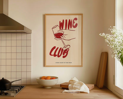 Red Wine Club Print