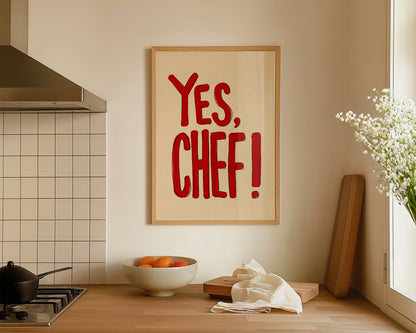 Yes Chef Red Print