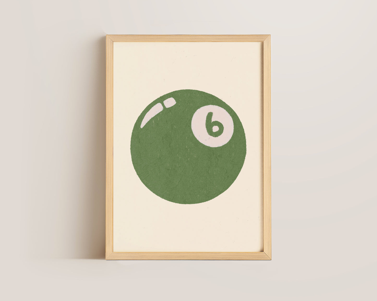 6 Ball Green Print