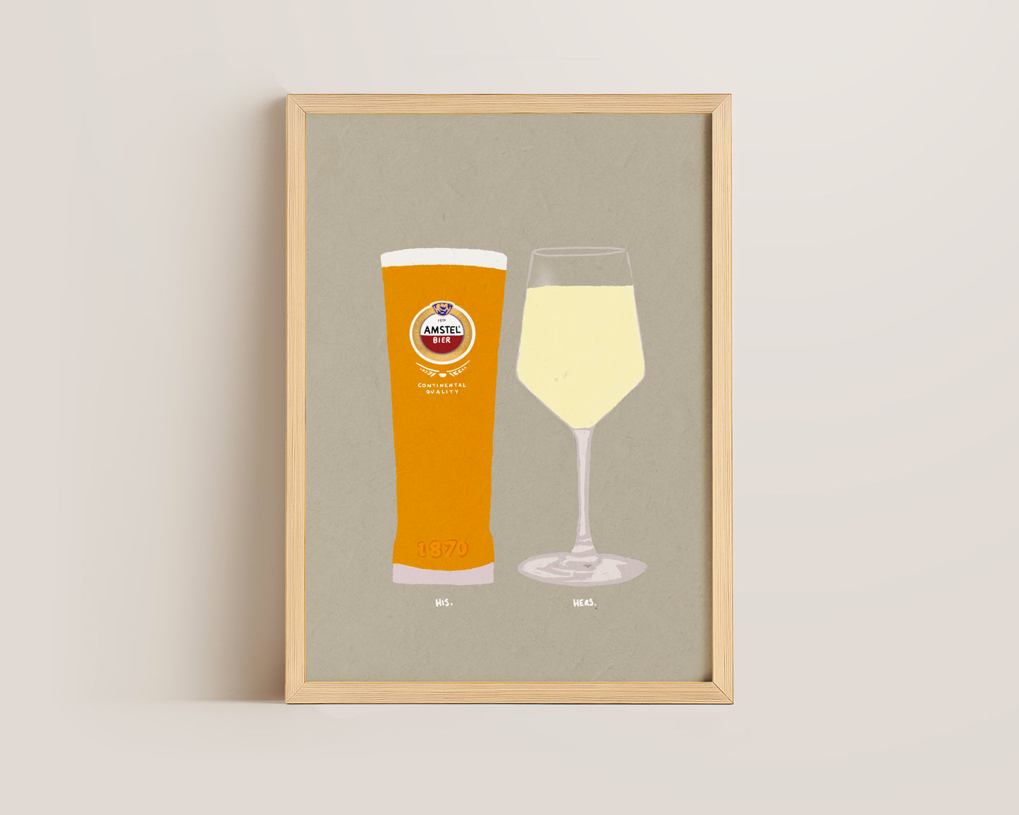 Amstel & White Wine Print