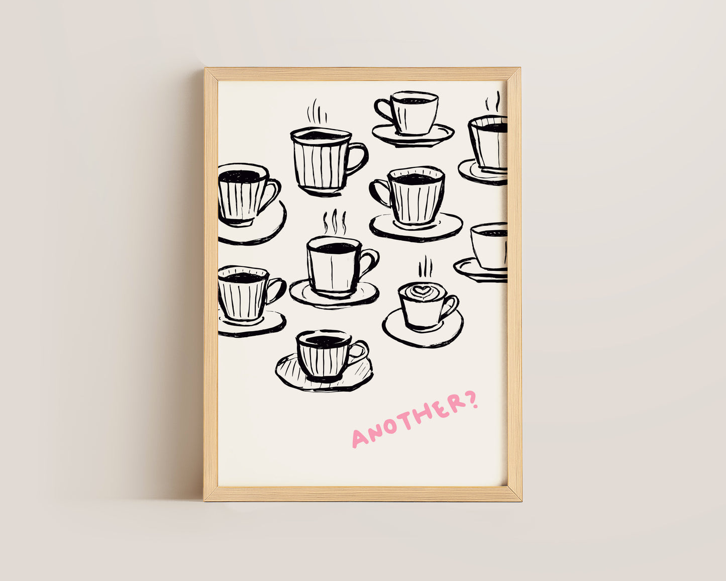 Another Coffee In Pink Print