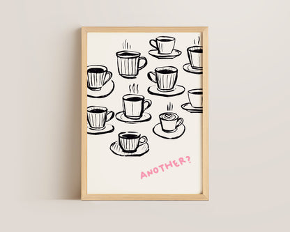 Another Coffee In Pink Print