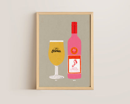 Aspall & White Zinfandel Print