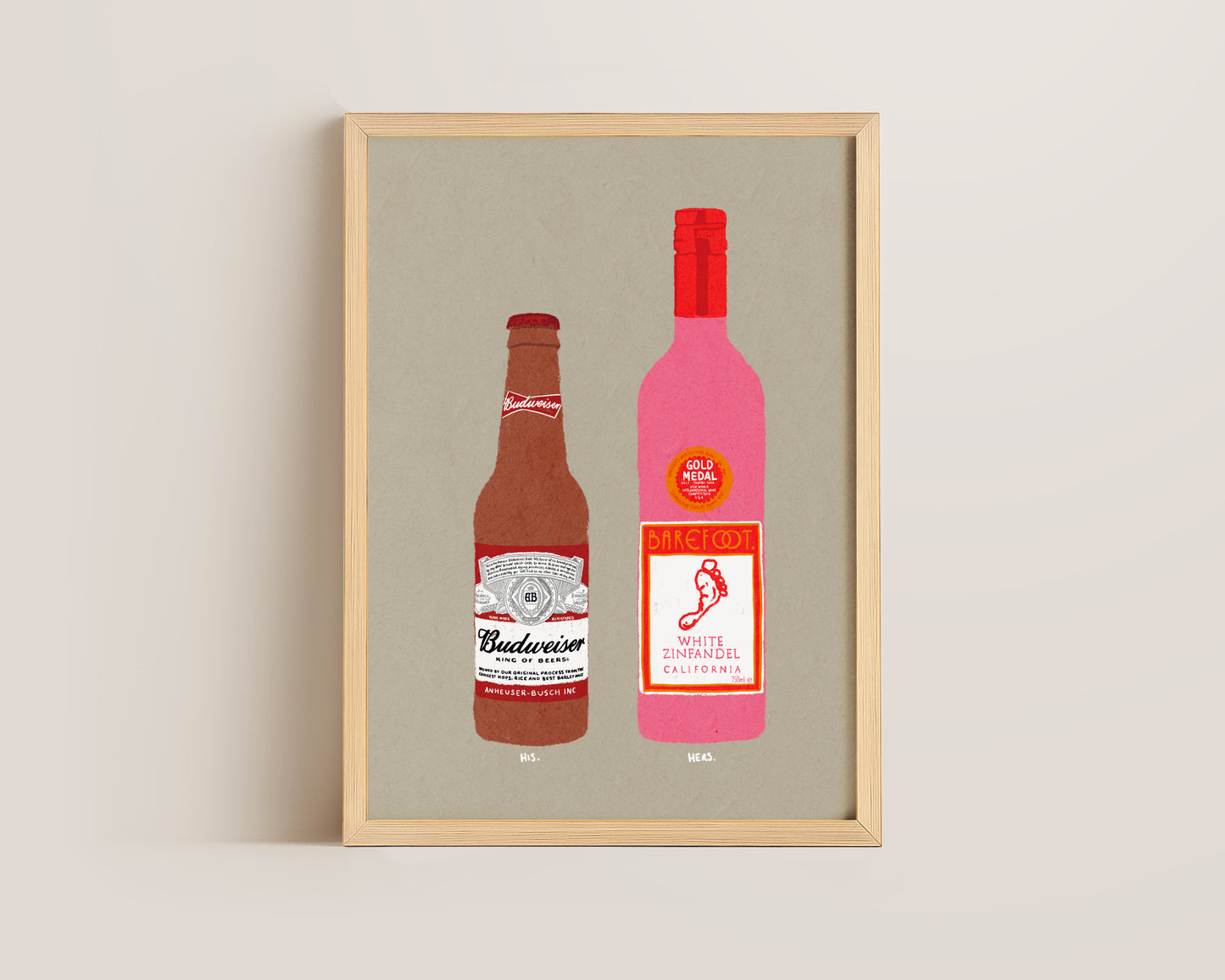 Budweiser & White Zinfandel Print