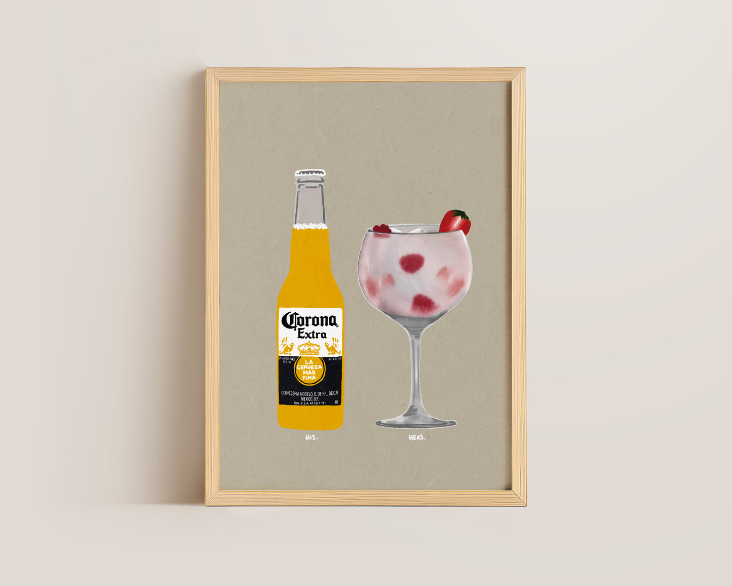 Corona & Pink Gin Print