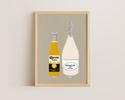 Corona & Prosecco Print